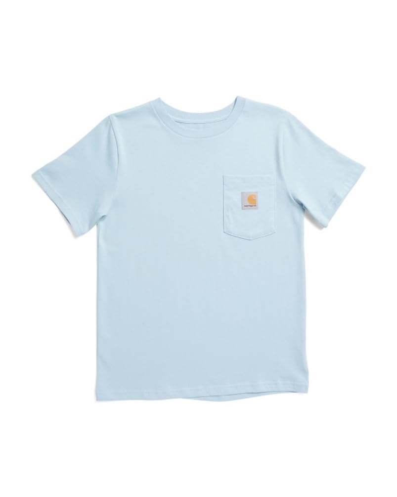 Carhartt Kid's CA6737 Boys' Wilderness Pocket Short Sleeve T-Shirt, Dream Blue, 10-12 Years
