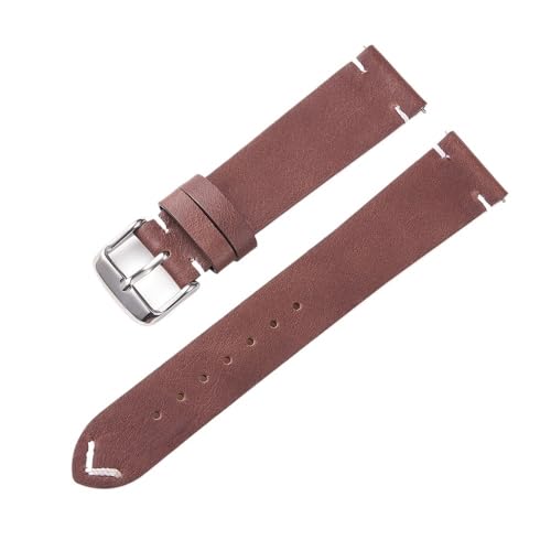 Bracelet montre dégagement rapide en cuir souple interchangeable de 18mm à 22mm