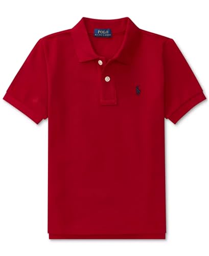 POLO RALPH LAUREN Boys Short Sleeve Mesh Polo Shirt Toddler/Little Kids Size 4T Red