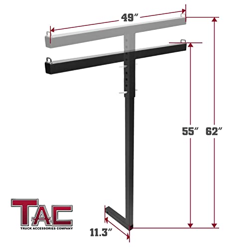 Tac 2" Truck Bed Trailer Hitch Mount Extender 500 Lbs Capacity Utility Adjustable Universal Pick Up Extension Rack For Kayak Canoe Ladder Lumber Pipes Cargo Carrier Accessories With Pins #TOP4