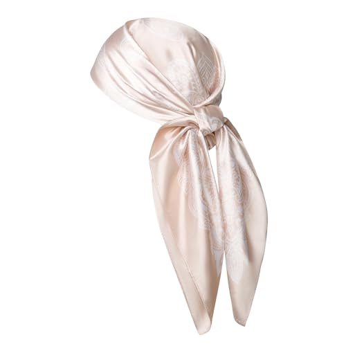 Image of 35 inch Men's Silk Cowboy Scarf - Oversized Western Bandana Neckwear, Large Square Scarf with Gift Packaging