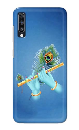 Image of PRINTFIDAA Printed Hard Back Cover Case for Samsung Galaxy A70 | Samsung Galaxy A70s Back Cover (Flute in Krishna Hands) -112