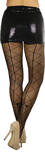 Image of ToBeInStyle Women's Argyle Checkered Diamond Rhombus Net Opaque Sheer Tights Pantyhose