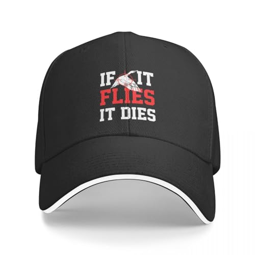 AIETPOIJ Gorra de Beisbol If it Flies it Dies Duck Hunting Apparel Goose Bird Hunter Gorra de béisbol Gorra de Camionero Gorra de Lujo Gorra de Mujer Hombres