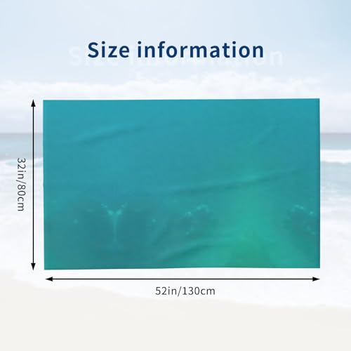 Serviette en microfibre imprimée mer pour la douche et la plage - 4