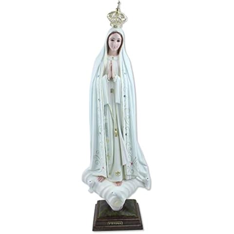 Proposte Religiose Statue of Our Lady of Fatima in hand-painted resin with glass eyes. Height 55 cm Cover