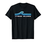 Tybee Island GA Waves Vintage Mens Women Girls Boys Souvenir T-Shirt