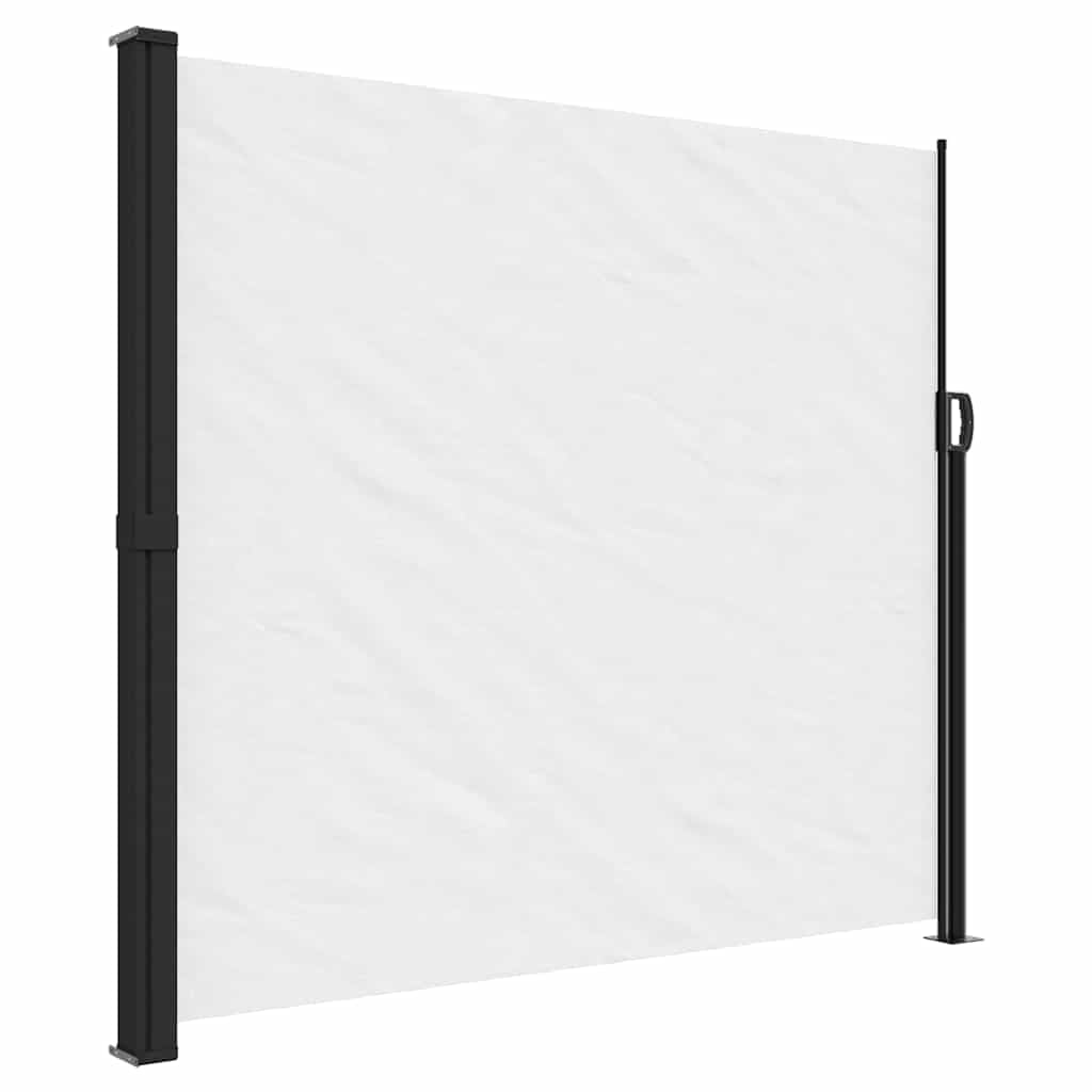 Outdoor Windschutz einziehbar Weiß 180x500cm Seitenrollo Sonnenschutz Winddicht Blickdicht für Garten Balkon Terrasse