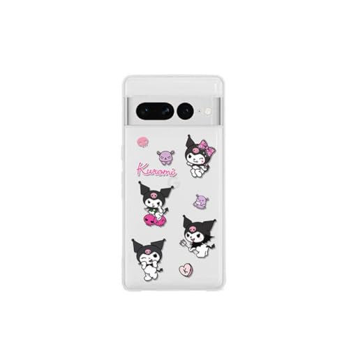 RUNNUT Google Pixel 8a 専用 ケース 韓国 可愛い クロミ おしゃれ クリア Pixel 8a 対応 Android カバー ピクセル 8a TPU 透明 軽量 スマホケース かわいい サンリオ アニメキャラクター 薄型 耐衝撃 保護