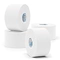 OK TAPE 4 Rolls White Athletic Tape, Sports Tape, Very Strong Easy Tear Wrist Ankle Tape, No Sticky Residue | Athletes, Medical, Athletic Trainers- 1.5inch x 15yards