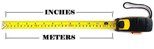 Benchmark - 4 Pack of 16ft Tape Measures - Retractable, Auto Lock, Metric and Imperial (feet and Centimeters), Tough Outer Shell Protection