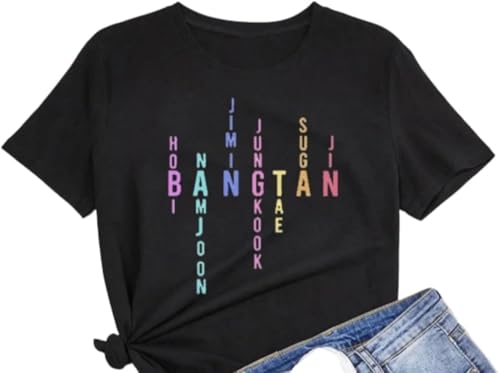 Tshirts for Bangtan Boys Women Sleeve Member Name...