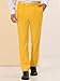 Lars Amadeus Men's Orange Yellow Dress Pants Slim Fit Flat Front Chino Business Wedding Suit Pants 30
