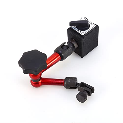 Magnetische Basis 3 Gezamenlijke Rode Magnetische Basismeetklok met Magnetische Basis Verstelbare Metalen… - Image 3