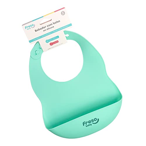 Babador Silicone Freso Baby Alimentação Bebê Introdução Alimentar BLW Impermeável Fecho Ajustável co