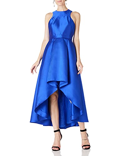 Social Graces Women's Sleeveless Mikado High-Low Dress 8 Duchess Blue