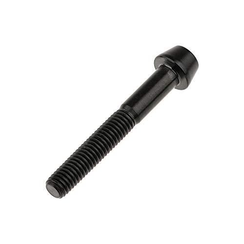 Image of Titanium Ti Bolt M5x9 16 18 20 25 30 35 40 45 50 55 60mm Tapered Head Screws Pack of 4 (M5x35mm, Black)