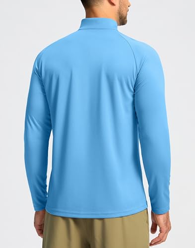 Image of G Gradual Men's Quarter Zip Pullover Running Athletic Shirts Long Sleeve | Lightweight, Quick Dry, Moisture Wicking, Sun Protection, 1 /4 Zip Golf Pullover for Men Workout, Gym, Hiking, Casual