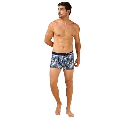 Image of Van Heusen Men's Cotton Trunk - Pack of 1 | Contoured pouch for support | Antibacterial Briefs | Sweat Absorbant | Moistue Wicking | Breathable Everyday Underwear | Long Lasting Color| Fun Prints | Style 10051