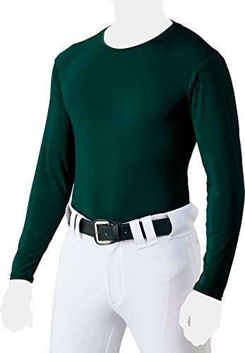 ZETT(ゼット) 野球 クルーネック長袖アンダーシャツ BO8810 グリーン(4800) 2XO