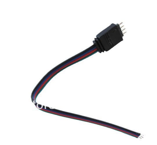 Wiring Connecting Terminals - 50pcs Lot 4 pin Male led Connector with 150mm Cable for RGB led Strip Light 5050/3528 no Need Soldering