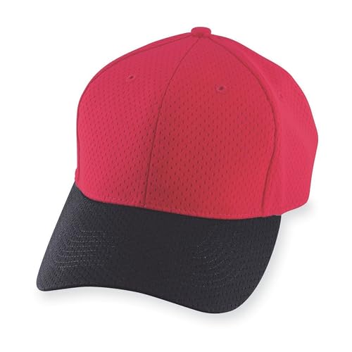 Augusta Sportswear Youth Athletic Mesh Cap Red/Black OS
