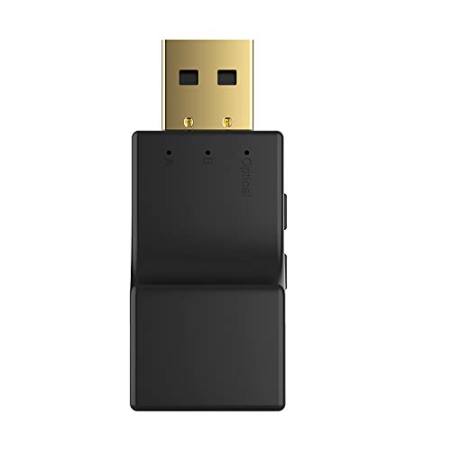 Isobel Transmetteur USB Bluetooth 5.0 Avec Entrée Optique - Émetteur Audio Faible Latence Pour TV PC Switch PS4 Xbox