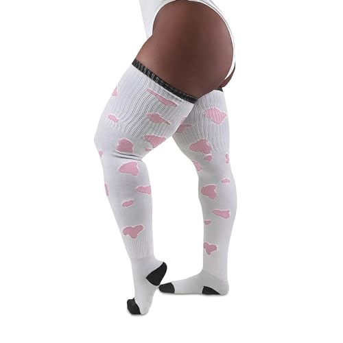 Image of Thunda Thighs Plus Size Thigh High Socks, Over the Knee High Boot Stockings Leg Warmers, Extra Long & Thick Socks