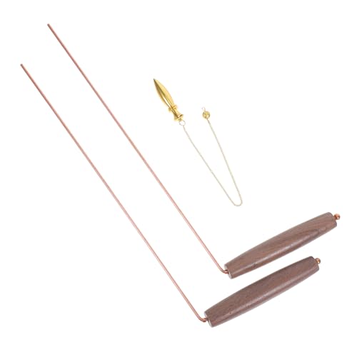 Hohopeti Folding Divining Rods Compact Copper Dowsing Tools for Energy Seeking and Metal Detecti