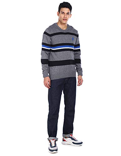 Image of US Polo Association Men's Cotton Round Neck Sweater