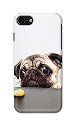 Image of PRINTFIDAA� Printed Hard Back Cover Case for Apple iPhone 7 | iPhone 8 | iPhone SE 2020 | SE2 2020 | iPhone SE3 2022 Back Cover (Pug Dog) -2808