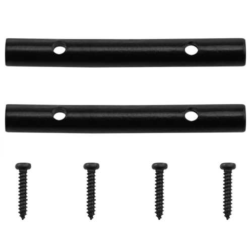 Lovelysp Metal Guitar String Retainer Bar Guitar String Tension Bar with Mounting Screws String Retainer Tension Bars for Electric Guitars 45mm/1.77 in 2PCS (Black)