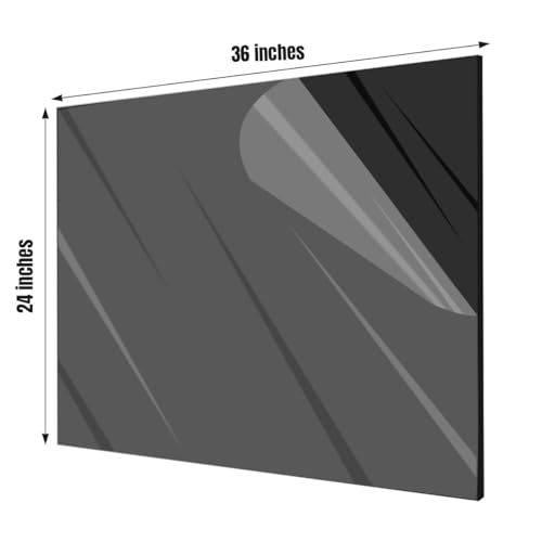 Image of 3 Pack Black Plexiglass Sheets 24x36x1 /8'' Thick Acrylic Sheets Plastic Sheet Plexiglass Panel Easy to Cut with Saw or Drill Ideal for Laser Cutting, DIY Project, Craft, Display Use