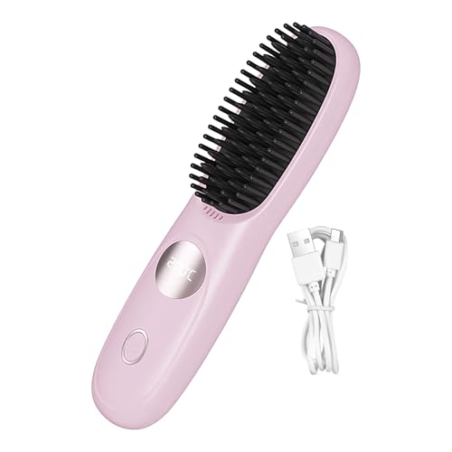 Cepillo Alisador Portátil, Plancha Para El Pelo Sin Cable Peine Alisador, Recargable Con Calor De 3 Niveles Peine Estilizador Para Hombres Y Mujeres Uso Diario Vacaciones Viajes Por Carretera Citas Y Cepillo Alisador Portátil, Plancha Para El Pelo Sin Cable Peine Alisador, Recargable Con Calor De 3 Niveles Peine Estilizador Para Hombres Y Mujeres Uso Diario Vacaciones Viajes Por Carretera Citas Y