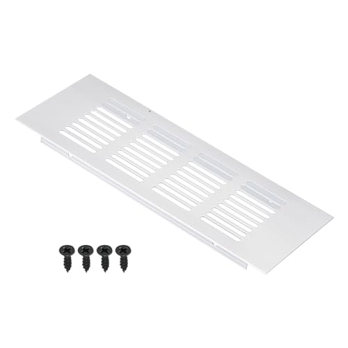 Grille de ventilation rectangulaire alu finition argentée pour dressing
