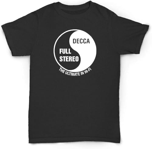KMMNWTQ Decca Records T Shirt Funny Graphics Vintage Style Vinyl 12 LP Soul Funk, Rare Records, 45'S(Medium)