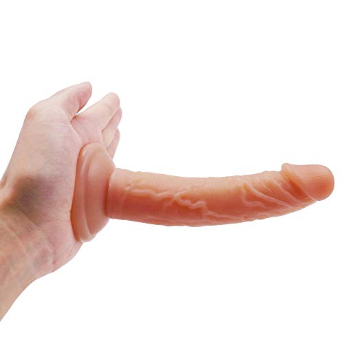 Fthlin3 Đildi Reale Peņé con Simülazioné Séssuali per Đonnä Pünto g Silicone Liquido a Doppio stratoĐildo Püro in Silicone Morbìdo Estérno pér Clítorìddé Prostäta Massäggiätore Đìldo änale