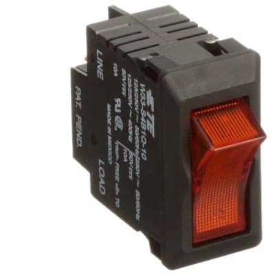 2-1393248-5, Circuit Breaker Thermal Panel Mount 10A 250VAC 50VDC 2 Poles W33 Series