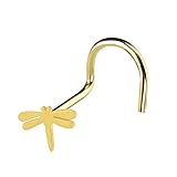 Monster Piercing Or anodis? Casting Petite Libellule 20 Gauge 316L Nez Acier Chirurgical vis Stud Piercing