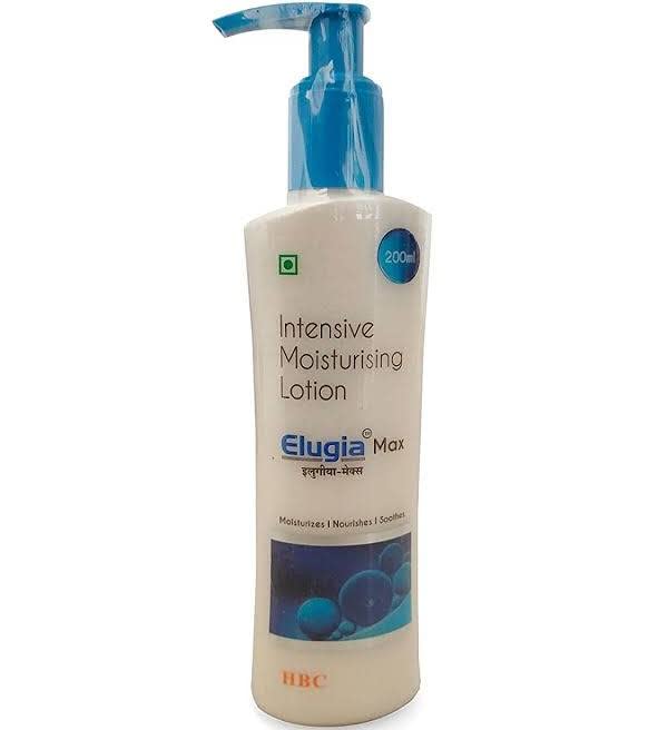 Elugia max Moisturising Lotion | 72 hydration Silky smooth skin feel |Use for All Types of Skin | 200 ml