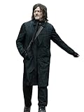 JACKETSZONE Mens Daryl Dixon Cotton Coat Zombies Norman Reedus Black Coat