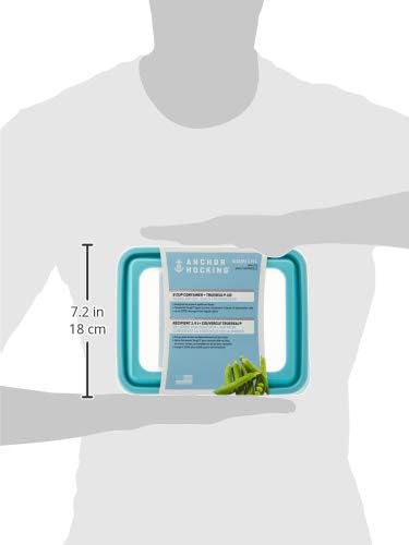 Anchor Hocking TrueSeal Glass Food Storage Containers with Mineral Blue Airtight Lids