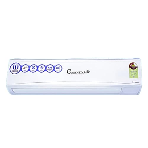 Image of Greenstar 1.5 Ton 3 Star Inverter Split A /c [Copper, Blue fins, Turbo Cooling, 2D Air Flow, Anti Dust Filter, 2023 Model GS183XFAB3C, White]