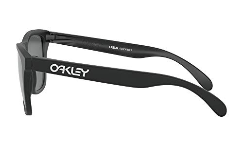 Oakley Frogskins Sunglasses Matte Black with Prizm Black Polarized Lens + Sticker4