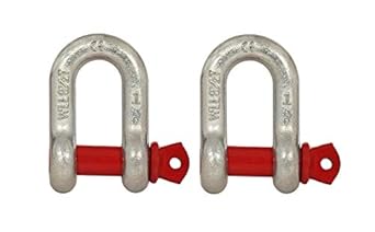 D Shackle/Dee Shackle Alloy Steel GR80 Screw Pin Type G210 - Best Quality for with Rated Lifting Load CE certified (2, 3.25ton)