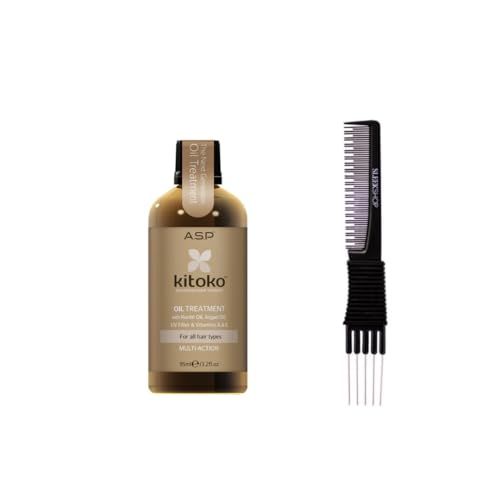 yper Affinage Kitoko Oil Treatment (3.2 oz) with Teasing Comb Pack 1