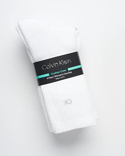 Image of Calvin Klein Womens Crew Socks - Breathable Performance Soft Cushioned Athletic Crew Socks for Women for Running and Workout