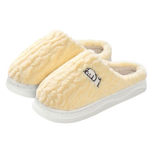 SHOBDW Zapatillas de Pelusa por Casa para Mujer y Hombre Pantuflas Peluche Cmodas y Suaves Calientes Invierno Zapatos Interior Exteriores Antideslizantes Silenciosas