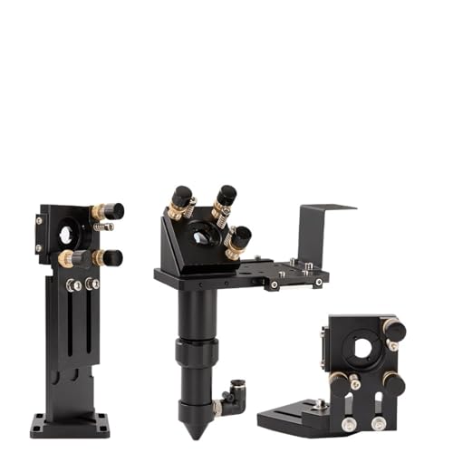 CO2 Laser Head Set II-VI Lens D18 FL38.1 D20 FL50.8/63.5/101.6mm Integrative Mount Dia.25 Black Si Mirror for Laser Cutter(D20F63 Set)