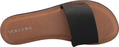Image of Volcom Women's Simple Slide Sandals - Cushioned Synthetic Leather Strap Slides With Padded Footbed